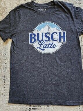 Brew City Busch Latte Mountain Logo T-Shirt Circular Graphic Medium Classic